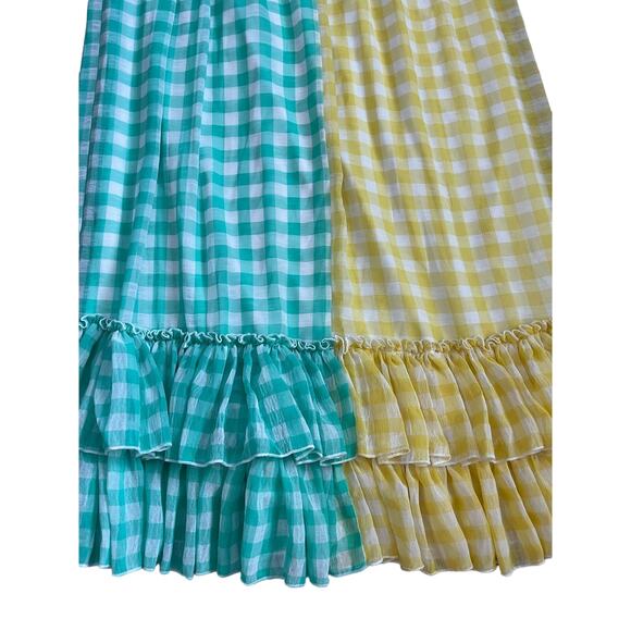 Eva Franco Lynsey Gingham Maxi Skirt Yellow Motif Size XS - Picture 9 of 12